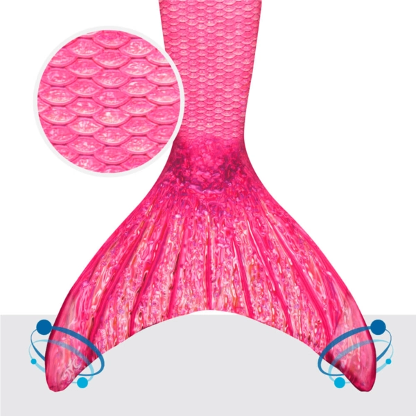 malibu pink zeemeermin staart fin fun detail