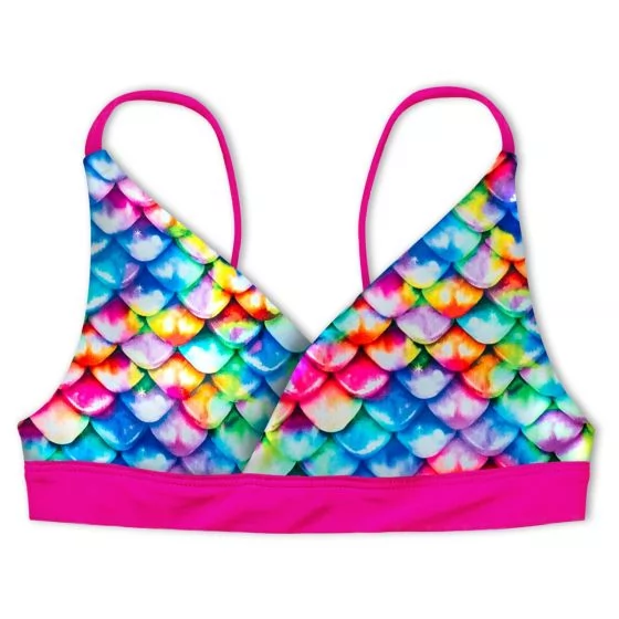 rainbow reef bikini top voorkant zeemeermin staart print rainbow reef bikini top voorkant zeemeermin staart print